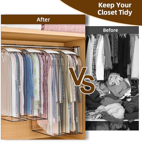 Clear Garment Bags for Hanging Clothes, 4-Pack, 2x40"+2x50" - Image 6