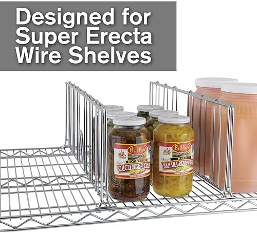 METRO DD18C Super Erecta Chrome Plated Shelf Divider, 18" Width x 8" Height, Silver - Image 4
