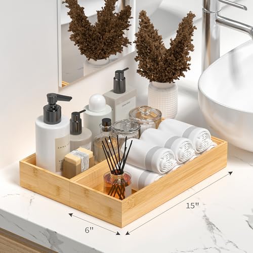 Bamboo Kitchen Drawer Organizer, Deep 2-Pack, 15" x 6" x 2.5" - Image 5