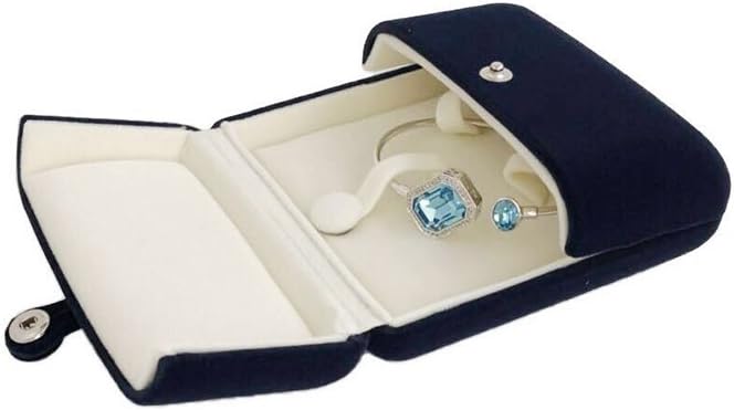 Beautiful Navy Blue Velvet Bangle Bracelet Box Packaging Premium Grade Unique Design Jewelry Case (Jewelry is not included)