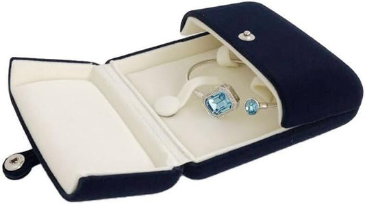 Beautiful Navy Blue Velvet Bangle Bracelet Box Packaging Premium Grade Unique Design Jewelry Case (Jewelry is not included)