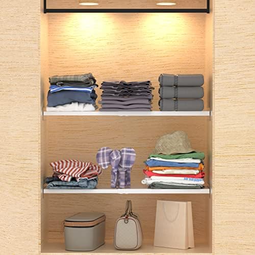 Closet Shelf Organizer Expandable Cabinet Tension Shelf Divider Heavy Duty Metal DIY Shelf Separator for Wardrobe Cupboard Cabinet Pantry Kitchen Bathroom,White,2packs - Image 4