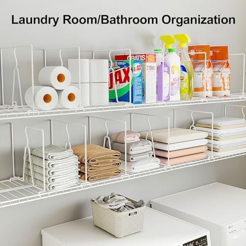 SortNStore Wire Shelf Dividers for Closet: Tall 10.6in x Deep 12in, 8 Pack - Image 7