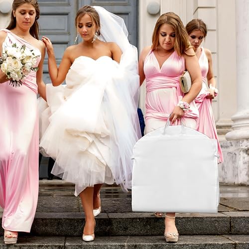 Simple Houseware 70" Long, 8" Depth Wedding Dress Garment Bag with Pockets - Image 7