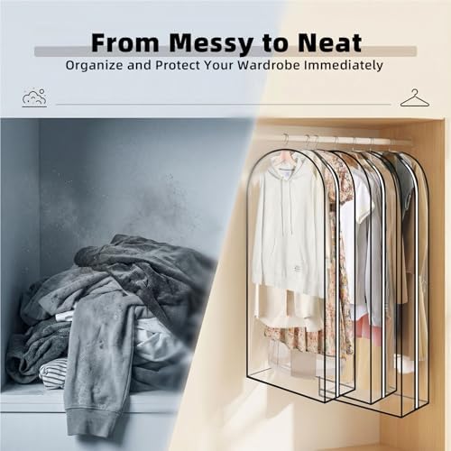 Clear Garment Bags for Hanging Clothes 3-piece set 43inch Long. - Image 4