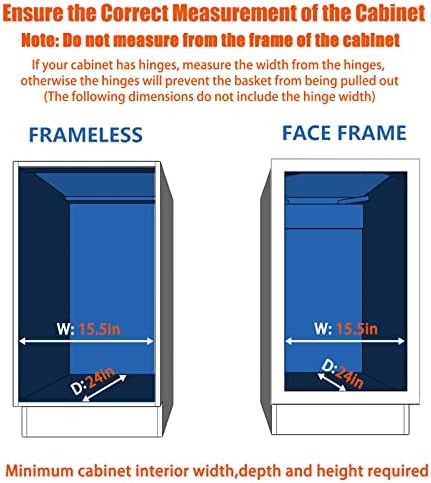 ROOMTEC Pull Out Cabinet Organizer, Cabinet Pull Out Shelves 14" W x 21" D, Heavy Duty Cabinet Drawers Slide Out Kitchen Cabinet Organizers Storage Shelf - Image 4