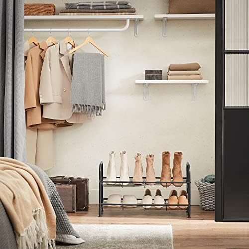 SONGMICS 2-Tier Stackable Metal Shoe Rack, Holds Up to 8 Pairs of Shoes - Image 3