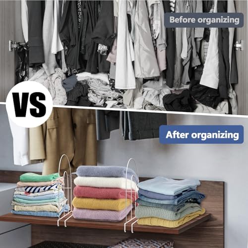 12-Pack 12" Tall Metal Shelf Dividers for Wood Closet Shelves - Image 4
