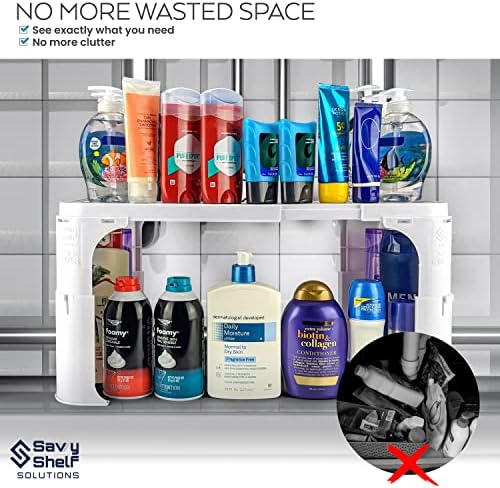 Expandable Under Sink Organizer and Storage I Bathroom Under the Sink Organizer Kitchen Under Sink Shelf I Cleaning Supplies Organizer Under Sink Storage I EXPANDABLE HEIGHT DEPTH & WIDTH - Image 4
