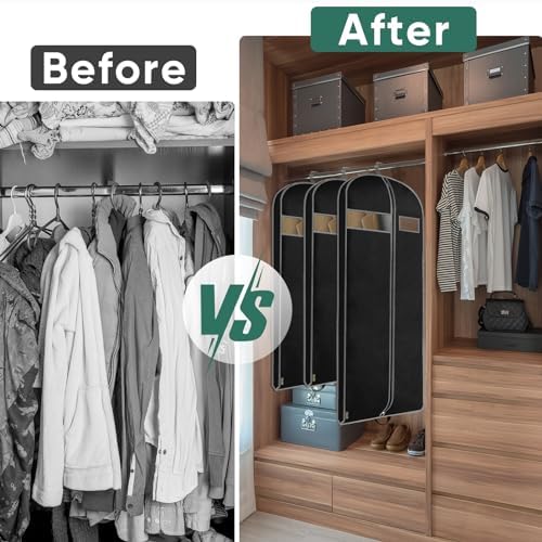 BALEINE 1PK Garment Bags for Hanging Clothes, 60" Suit Bag for Travel - Image 3