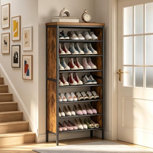 YATINEY 8-Tier Tall Shoe Rack, Large Shoe Storage Organizer for Closet - Image 2