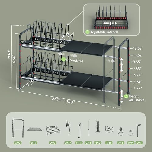 NETEL Expandable Under Sink Organizer，Pot and pan organizer Under Cabinet - Image 2
