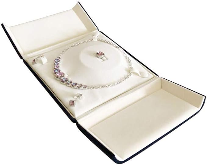Premium Grade High End Presentation Blue Velvet Jewelry Box for Ring Necklace Bracelet Whole Set (Jewelry is not included)
