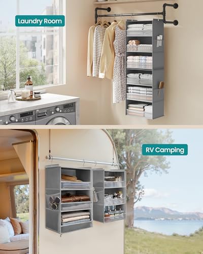 SONGMICS Widened Hanging Closet Organizer, 6-Tier, Separable，2 Pack - Image 6