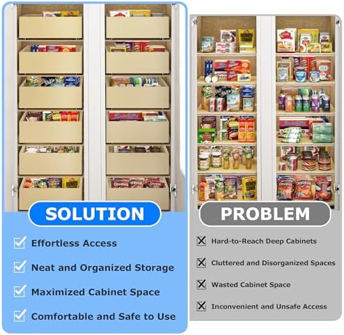 WelFurGeer Soft Close Pull Out Drawers for Cabinets, 11" W x 22" D Pull Out Cabinet Organizer, Smooth Slide-Out Shelves for Kitchen Cabinets, Durable Pullout Drawers for Home & Kitchen Organization - Image 4