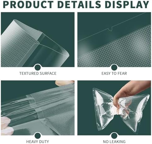 Vacuum Sealer Bags For Food-300 Quart 11"x16"and Quart 8"x12"and Pint 6"x10"-Commercial Grade BPA-Free Food Storage Bags | Puncture Resistant for Sous Vide ，Freezing & Meal Prep - Image 2