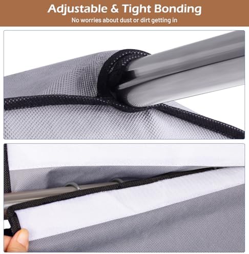 MISSLO 43" Hanging Garment Bags for Hanging Clothes Fully Enclosed Coat Bags for Closet Storage Clothes Cover with Large Clear Window and 3 Zippers (Rack not included), 2 Packs - Image 4