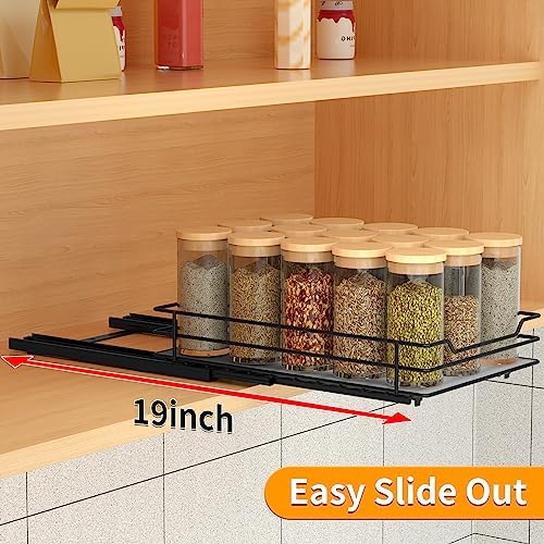 BOIVSHI Pull Out Spice Rack Organizer for Cabinet, Heavy Duty Slide Out Spice Rack Organizer for Kitchen Cabinets and Pantry, Fits Spices, Sauces, Canned Food (6.5''Wx10.5''Dx2.5''H) - Image 5