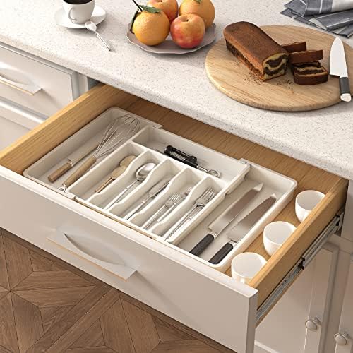 Lifewit Extra Large Silverware Drawer Organizer, Expandable Utensil Tray - Image 7