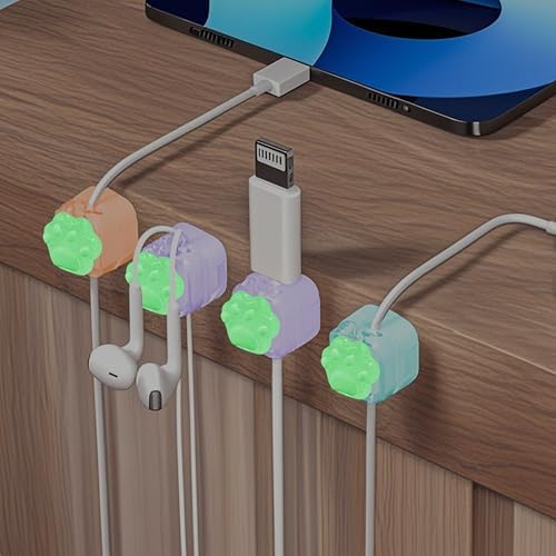 9Pack Magnetic Cable Clips,Night-Glowing Cord Holder,3Color - Image 5