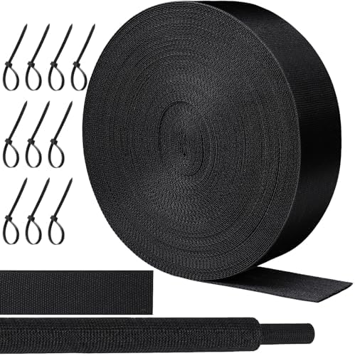 Oleitodh 66 ft 3/4 in 2:1 Heat Shrink Braided Sleeving, Black by Oleitodh