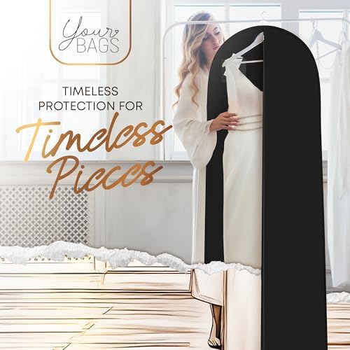 72" Long Dress Bags for Gowns - Wedding Dress Garment Bag for Dresses - Long Garment Bags for Hanging Clothes & Closet Storage - Durable Travel Bag for Women with ID Window - Image 6
