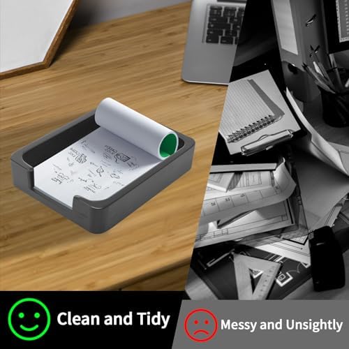1PCS 4x6 Memo Holder For Desk Paper Holder Black Wooden Memo Organizer For Desk Paper Tray Index Card Holder Fits 4 x 6 Index Card Cardstock Pads Note for Office School - Image 6