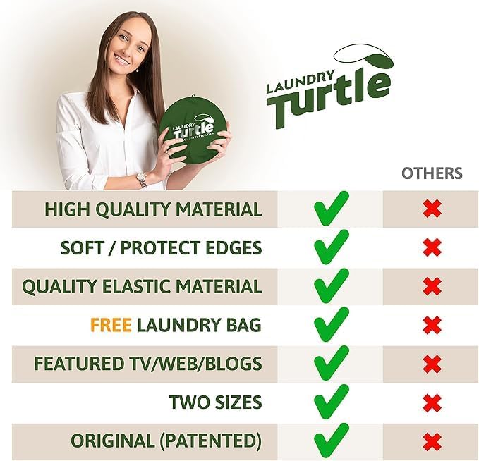 Laundry Turtle Collapsible Laundry Basket | Revolutionary Foldable Laundry Hamper | Innovative Laundry Basket for Dirty Clothes Washing & Dryer Removal Portable Laundry Grabber (Aqua, Small)