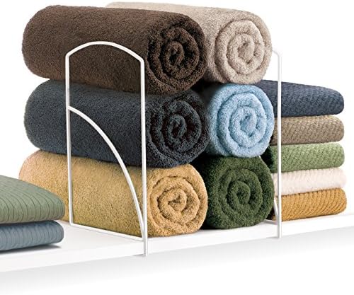 LYNK Professional® Home™ Tall White Shelf Dividers - Linen Closet Organizers and Storage - Linen Storage - Closet Organization - Towel Organizer for Closet (Set of 2) - Image 3