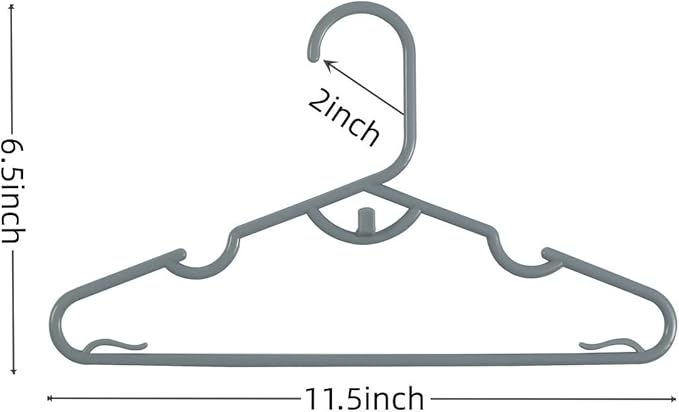40pcs Grey Baby Nursery Closet Hangers,Non-Slip Laundry Infant Pant Hanger for Newborn Clothes,Stackable Hangers,Save Space Ultra-Thin Child Coat Hanger for Girl Boy Toddler Kids