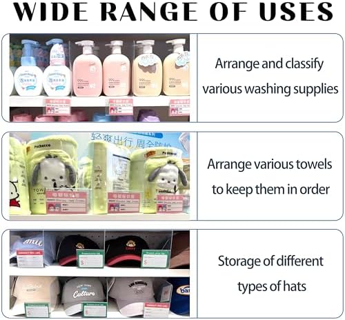 20 Pcs 2012 Shelf Dividers Plastic Wire Shelf Label Holder, Reusable Shelf Tags for Pantry Retail Store, Supermarket UPC Price Card & Ticket Display, Tight Snap Lock Closure,Supermarket price tags - Image 4