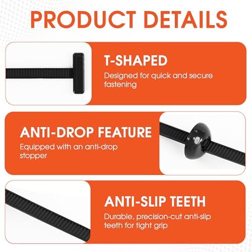 150 Pcs Nylon Universal Cable Tie Buckles Heavy-Duty Zip Tie Buckle Clips - Image 4