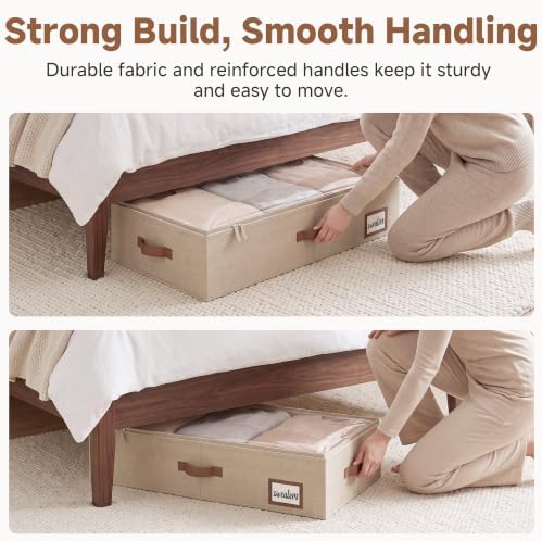 StorageWorks 6 Inch Low Profile Underbed Storage Containers with Clear Lid - Image 4