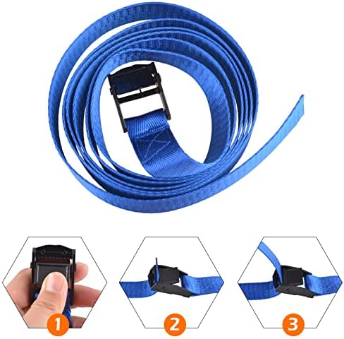 TRIWONDER Tie Down Straps Lashing Straps with Cam Buckle Nylon Webbing Heavy Duty Adjustable for Battery Kayak Motorcycle Cargo Packing - Image 5