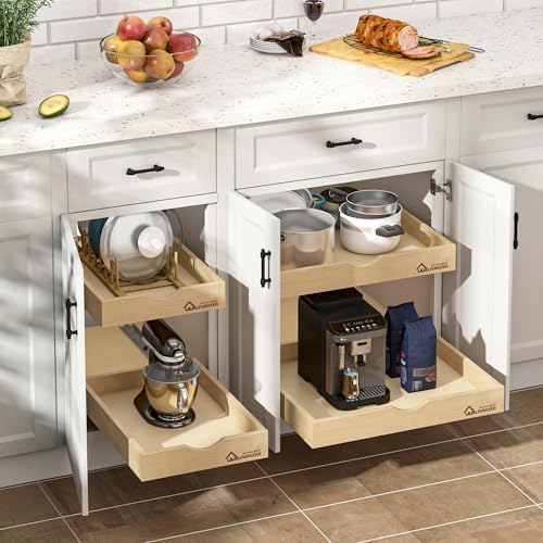 WelFurGeer Soft Close Pull Out Drawers for Cabinets, 17" W x 21" D Pull Out Cabinet Drawer with Heavy Duty Slides, Pull Out Cabinet Organizer, Cabinet Pull Out Shelves, Pull-Out Home Organizers - Image 2