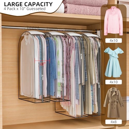 Clear Garment Bags for Hanging Clothes, 4-Pack, 2x40"+2x50" - Image 3