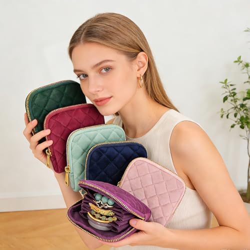 Small Travel Jewelry Bag Velvet Jewelry Case Pouch for Bracelet - Image 4