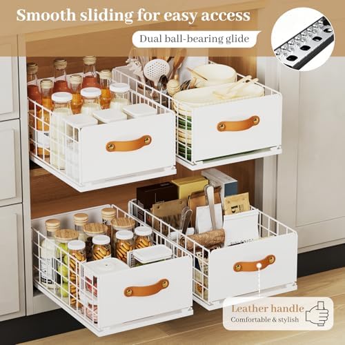 Pull Out Cabinet Organizer, Slide-Out Pantry Shelves, Fits Framed Cabinets - Image 6