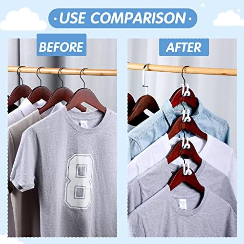 Unittype 100 Pcs Unitype Hanger Connector Hooks, Space Saving Clips, White - Image 4