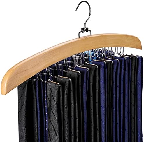 Tie Hanger 24 Hooks Tie Racks For Men Closet, Tie Rack With Upgraded 360°Rotating,Tie Hangers For Men,Tank Top Hanger,Neck Tie organizer,Belts Scarves Accessories for Bras,Tank Tops,Camisoles… by Uilmart