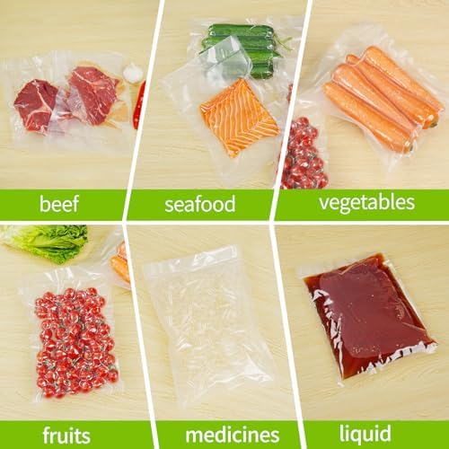L'ELEF MISTICO Precut Vacuum Sealer Bags for Food, 100 Pint 6" x 10" BPA Free Food Saver, Vacuum Storage for Sous Vide and Freezer - Image 4