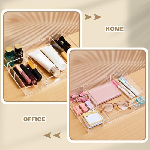Briwooody Clear Acrylic Drawer Organizer,6 Compartments,Large - Image 6