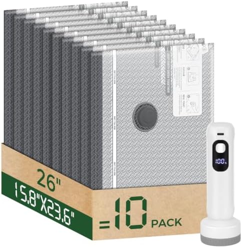 Vacuum Storage Bags with Cordless Digital Pump - 10 Medium by BGPRECISE