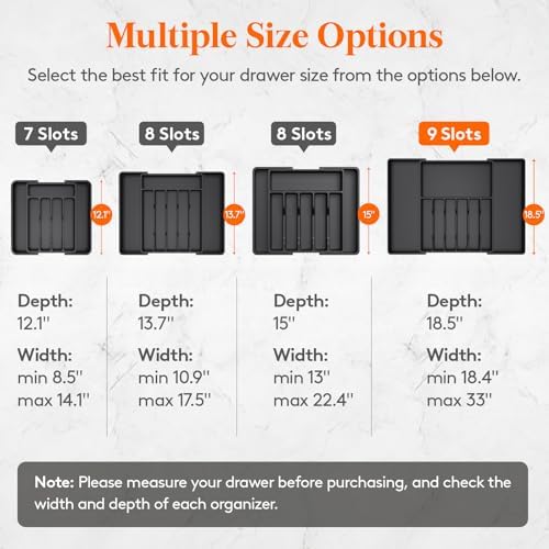 Lifewit Extra Large Silverware Drawer Organizer, Expandable Utensil Tray - Image 2
