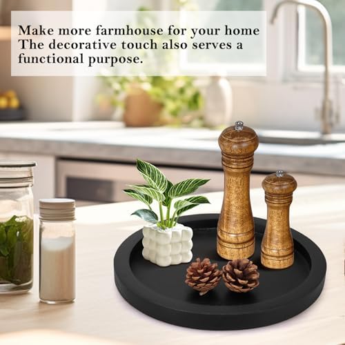 Black Wooden Decorative Trays for Kitchen Counter Living Room Centerpiece - Image 6