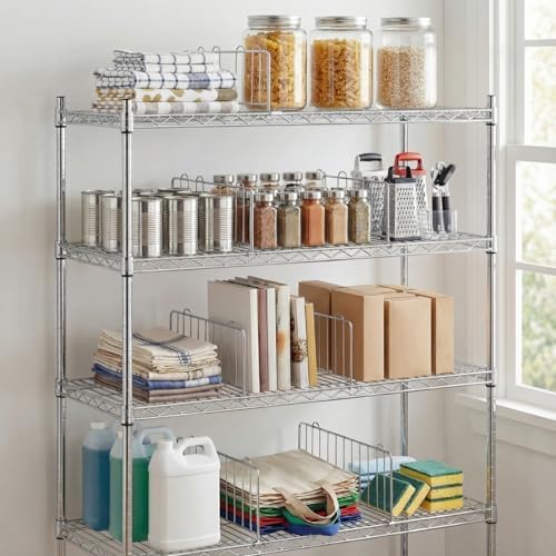 MorningRo 6 Pcs 14" W X 9" H Wire Shelf Divider for Wire Shelves, Silver - Image 2