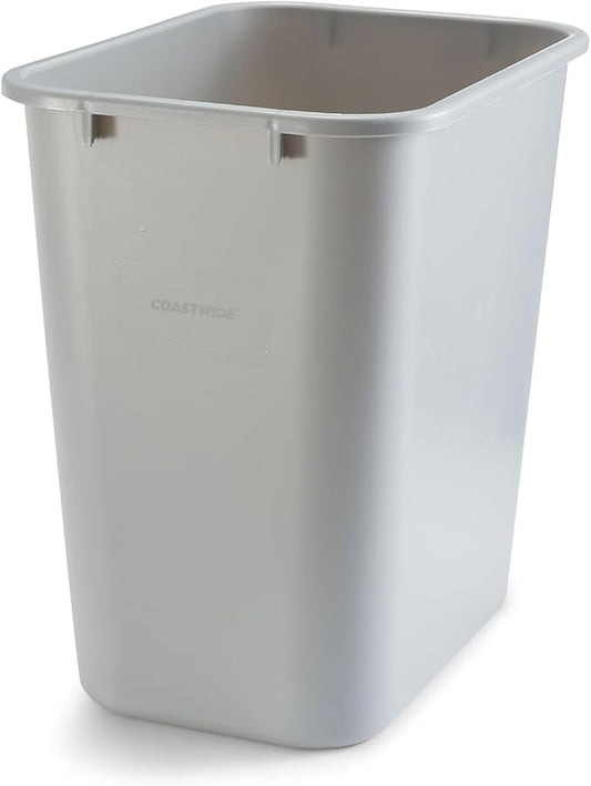 COASTWIDE Professional™ Indoor Trash Can Without Lid, Gray Soft Molded Plastic, 7 Gallon