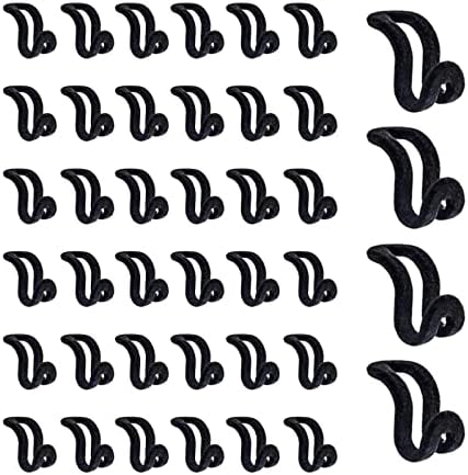WARMBUY Velvet Cascading Hanger Connector Hooks Organizer, Black, 40 Pack by WARMBUY