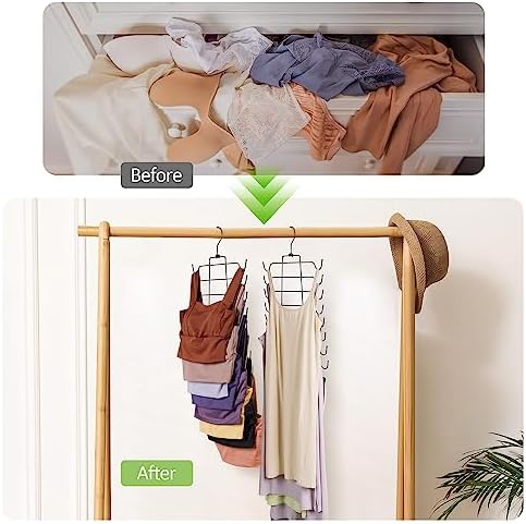 4 Pack Tank Top Hanger, Rotating Bra Organizer Space Saving - Image 2