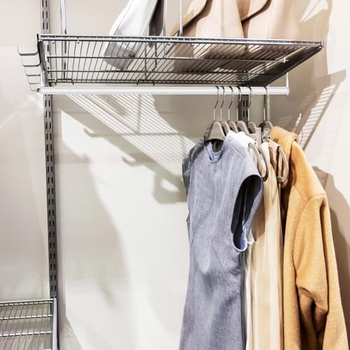Threehoney 2 Pack Wire Shelving Garment Hanger Bar, White, 36 Inch - Image 6